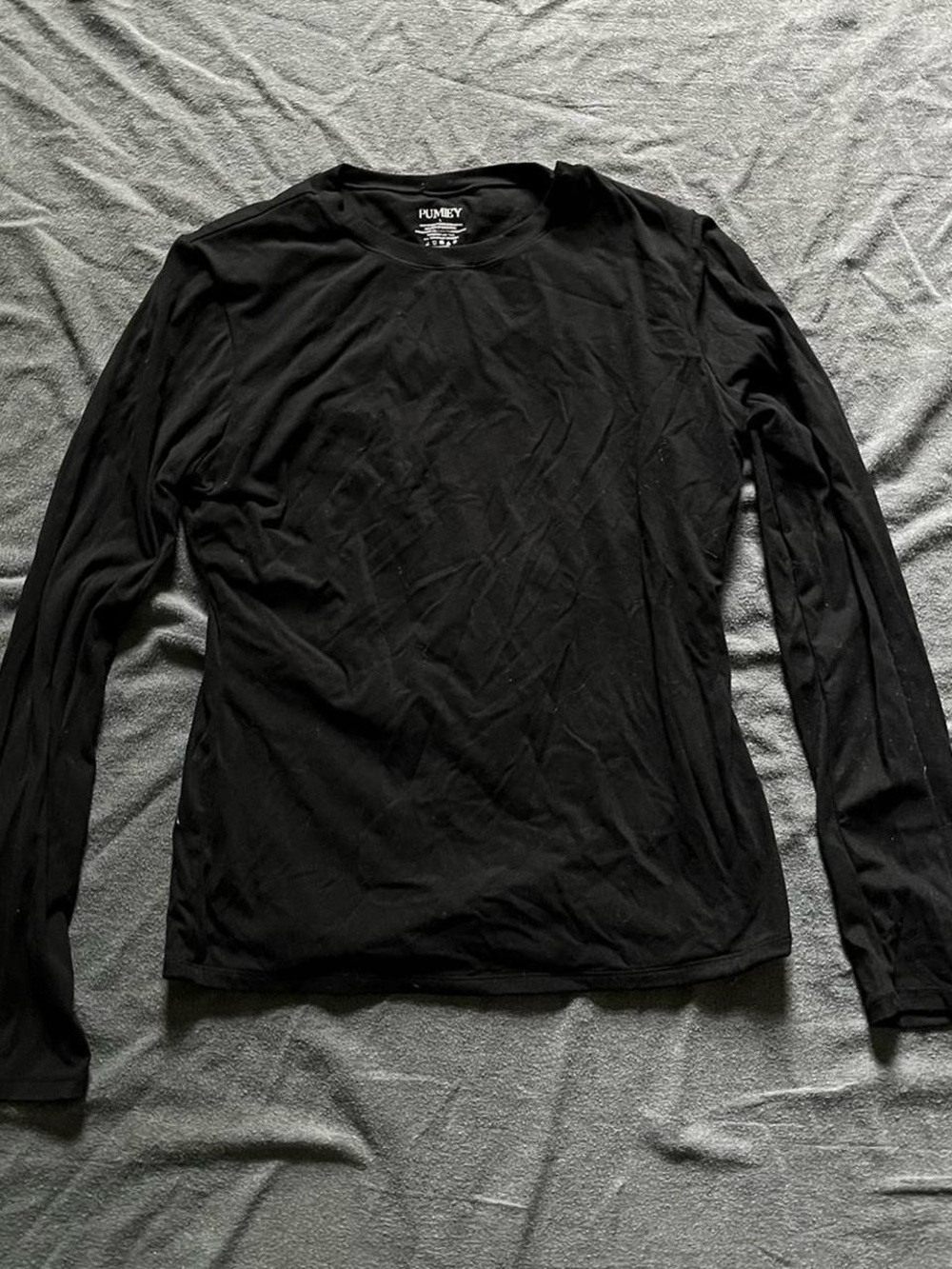 Men’s Black Long Sleeve Crew Neck Shirt